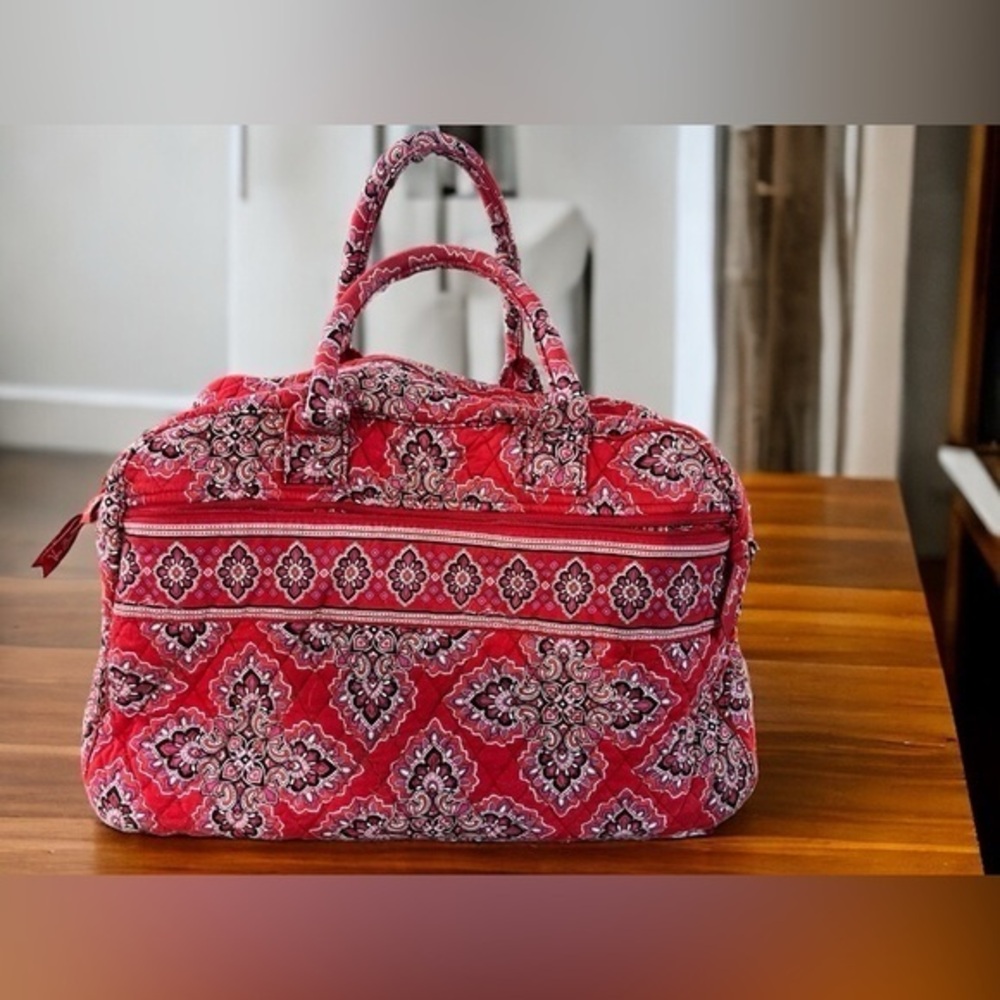 Vera Bradley Frankly Scarlet Weekender Bag Large
